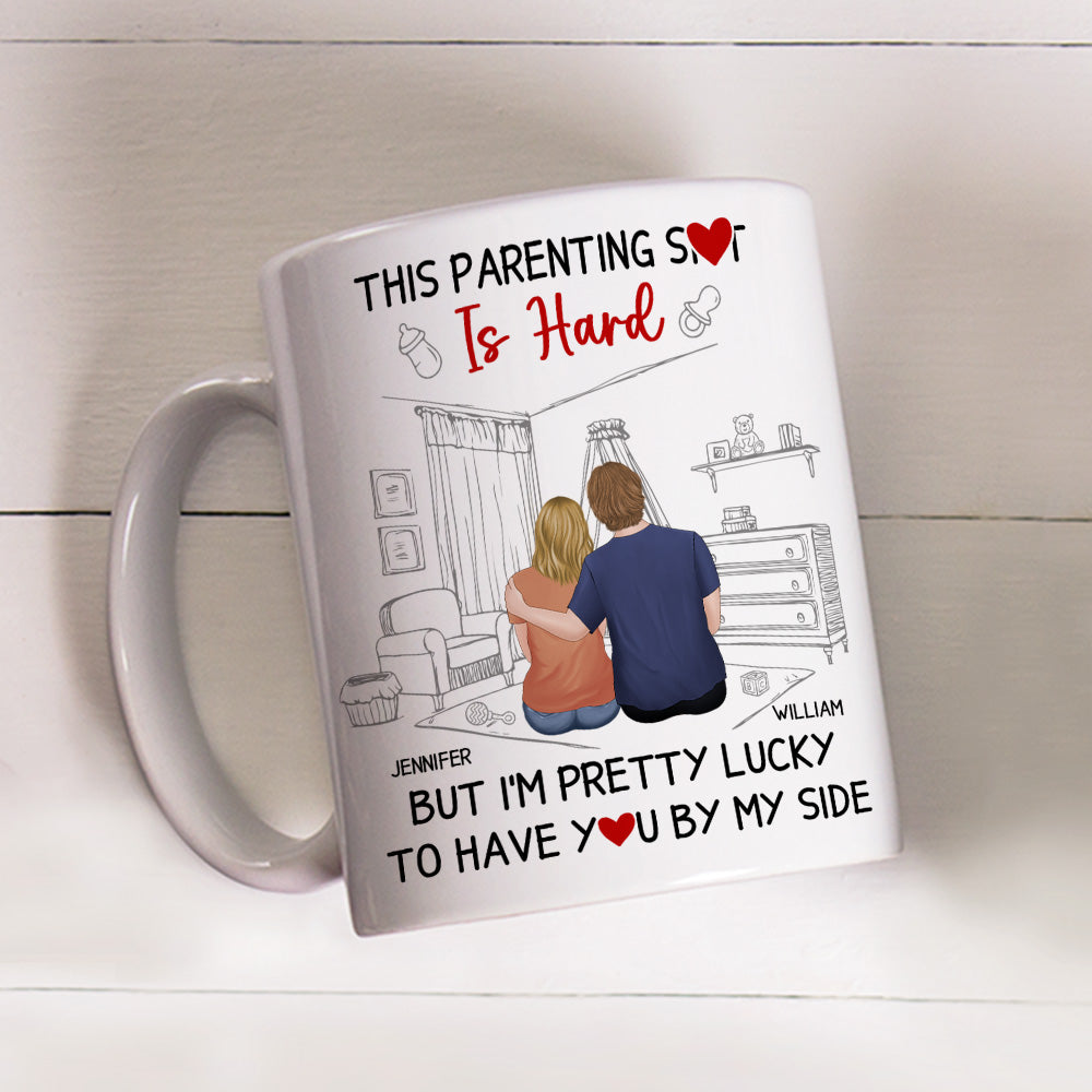 Custom Anniversary Keepsake Gifts For Couple • This Parenting Is Hard - Personalized Coffee Mug