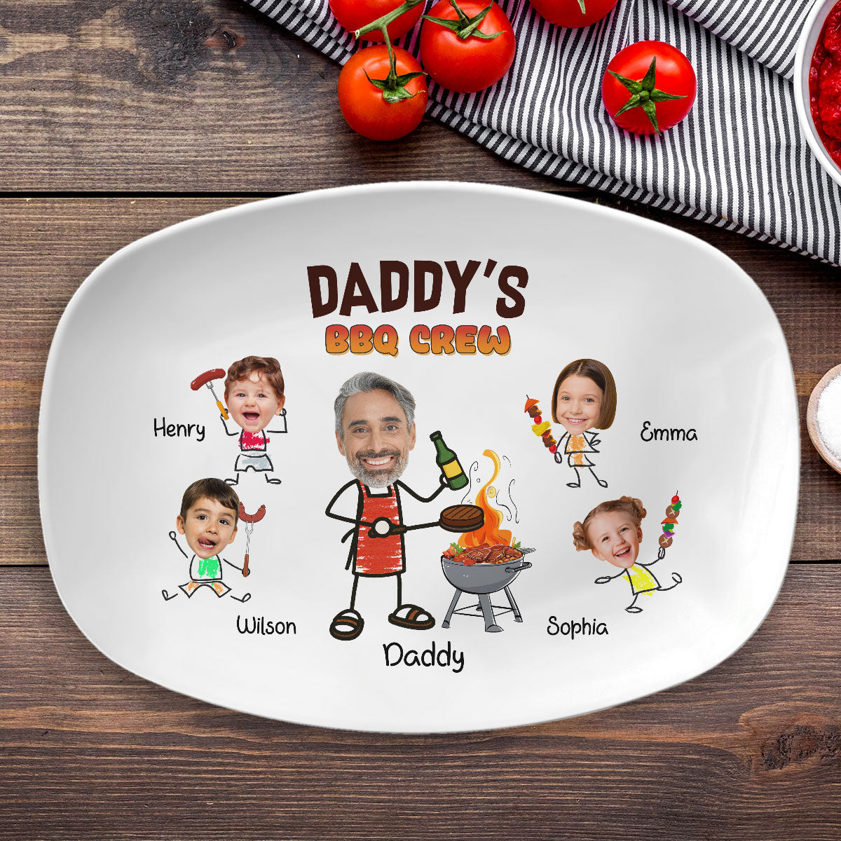 Dad Bbq Crew - Personalized Platter