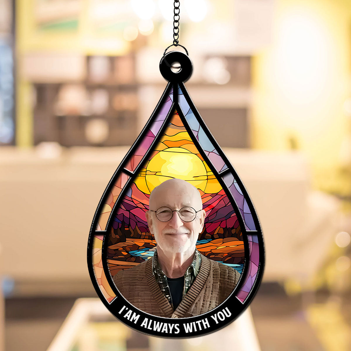 Custom Photo Memorial Hanging Decor, Remembrance Keepsake • We Are Always With You - Personalized Suncatcher