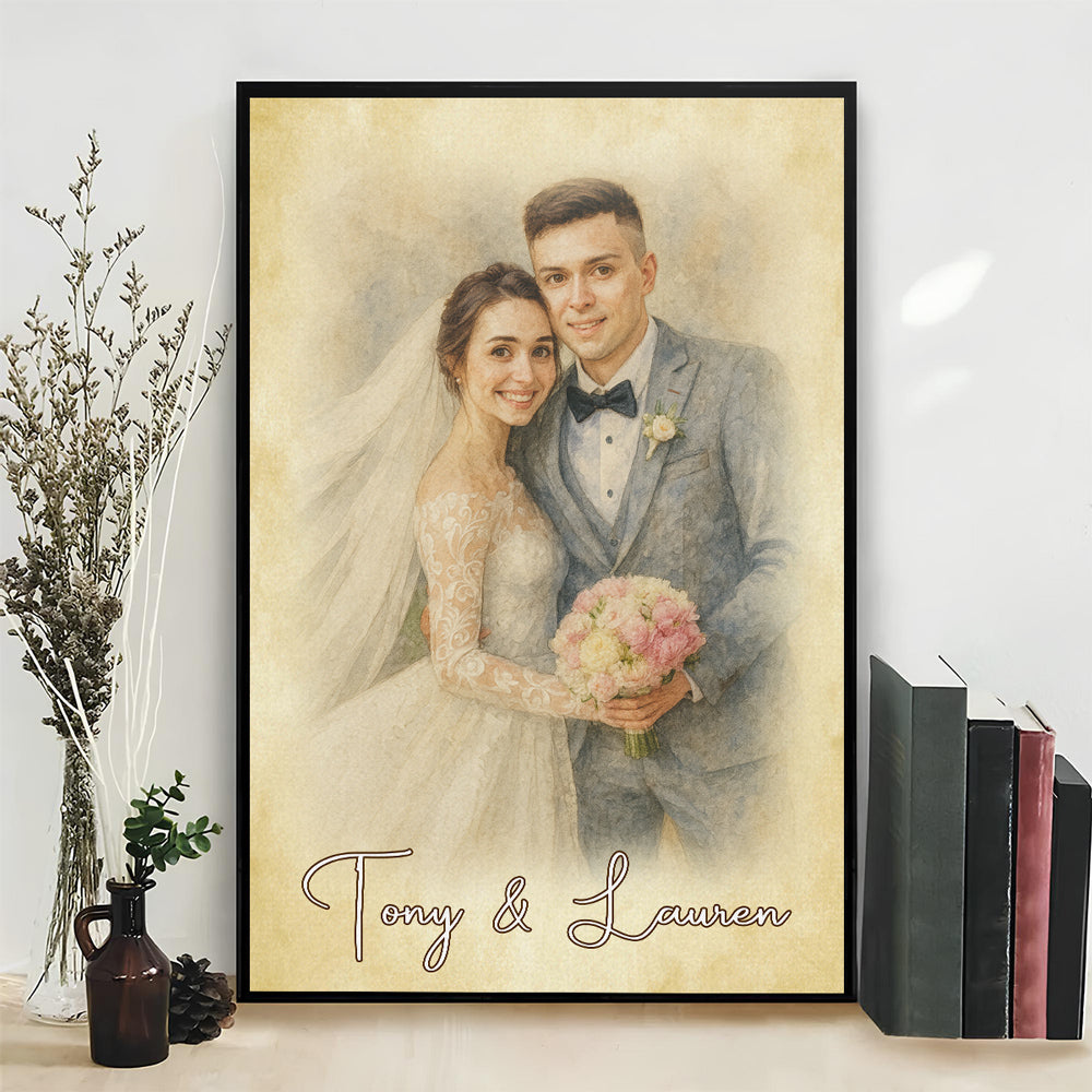 Couple Photo Together Forever - Personalized Poster