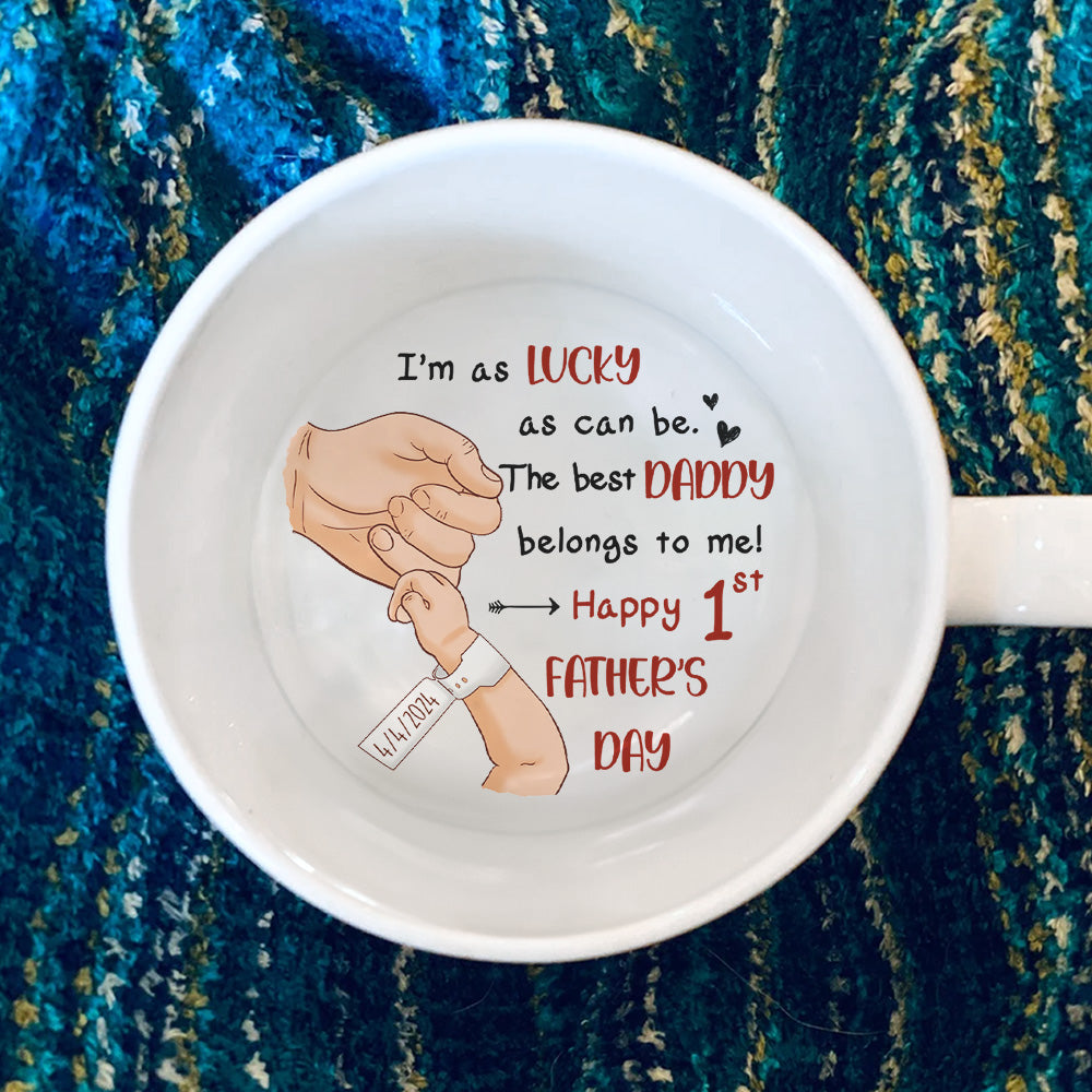 Custom Christmas & Birthday Gift for Dad • I Am As Lucky As Can Be - Personalized Hidden Message Mug