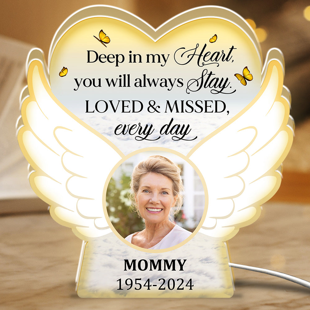 Loved And Missed Every Day - Personalized Light Box
