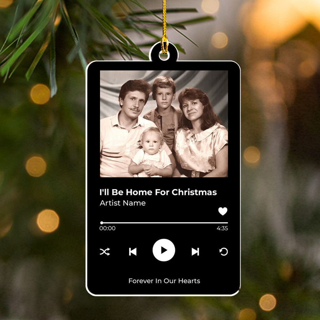 Custom Photo Memorial Christmas Ornament, Sympathy Keepsake • Always Miss You - Personalized Acrylic Ornament