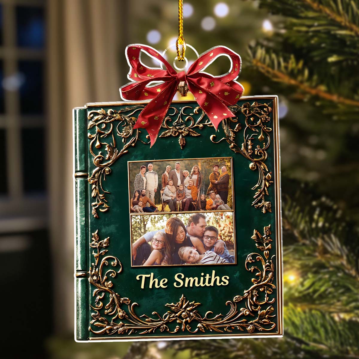 Custom Photo Family Ornament, Christmas Gift for Family Members • Family Christmas - Personalized Acrylic Ornament