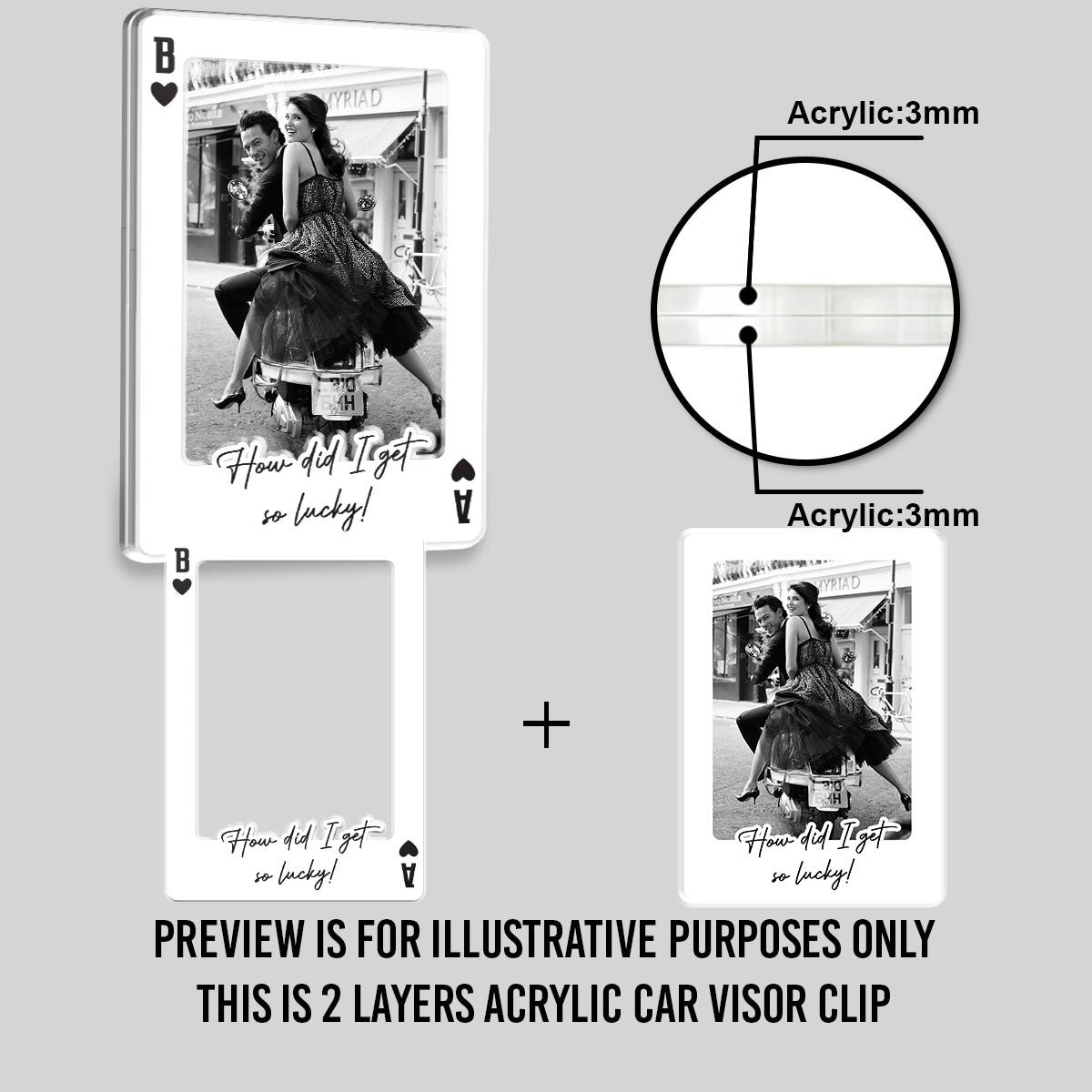 Drive Safe Handsome - Personalized Acrylic Car Visor Clip