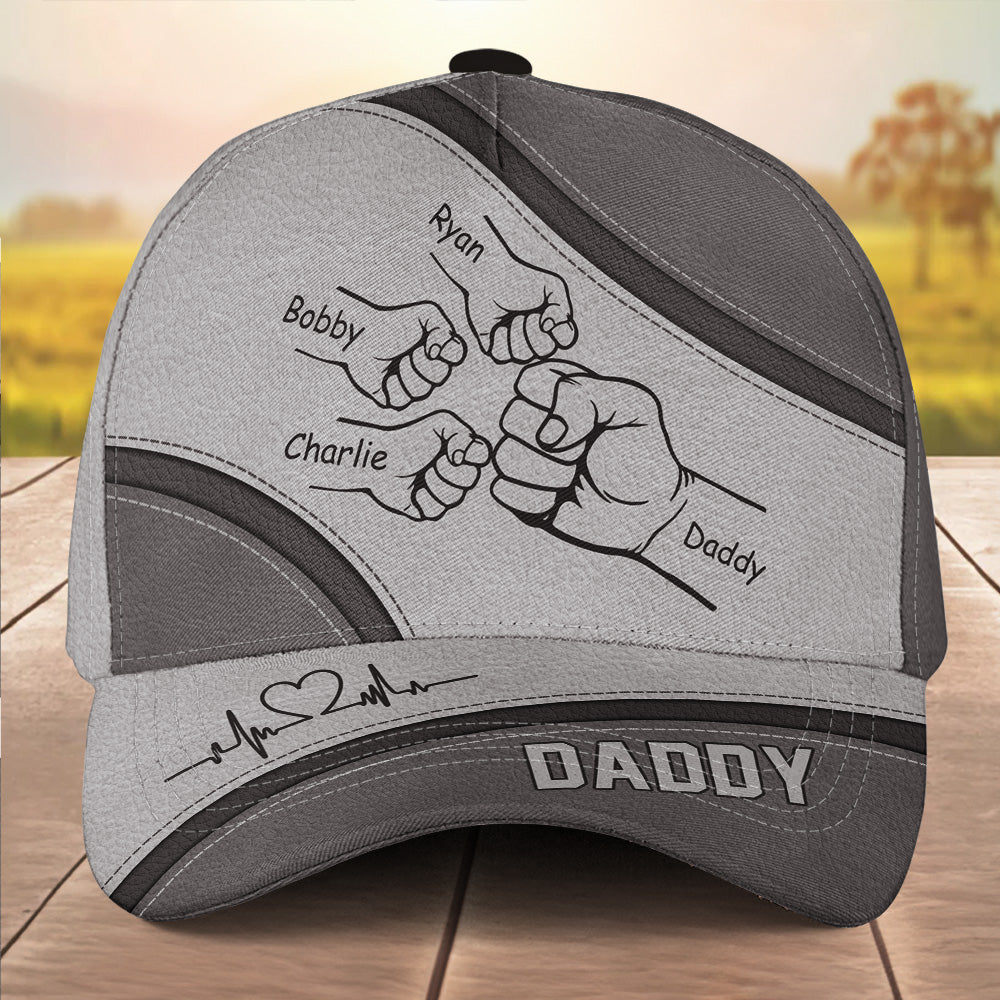 Fist Bump Daddy Grandpa - Personalized Classic Cap