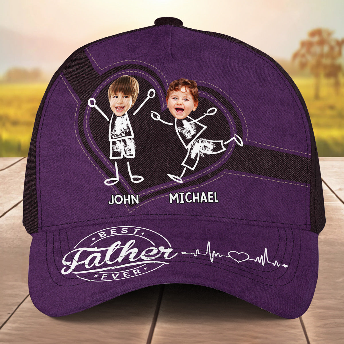 Best Dad Ever Face - Personalized Classic Cap