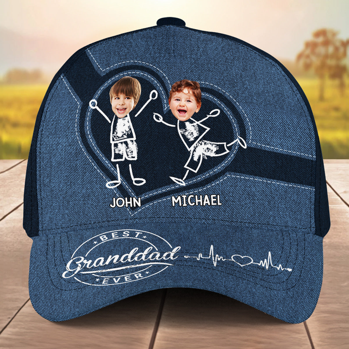 Best Dad Ever Face - Personalized Classic Cap