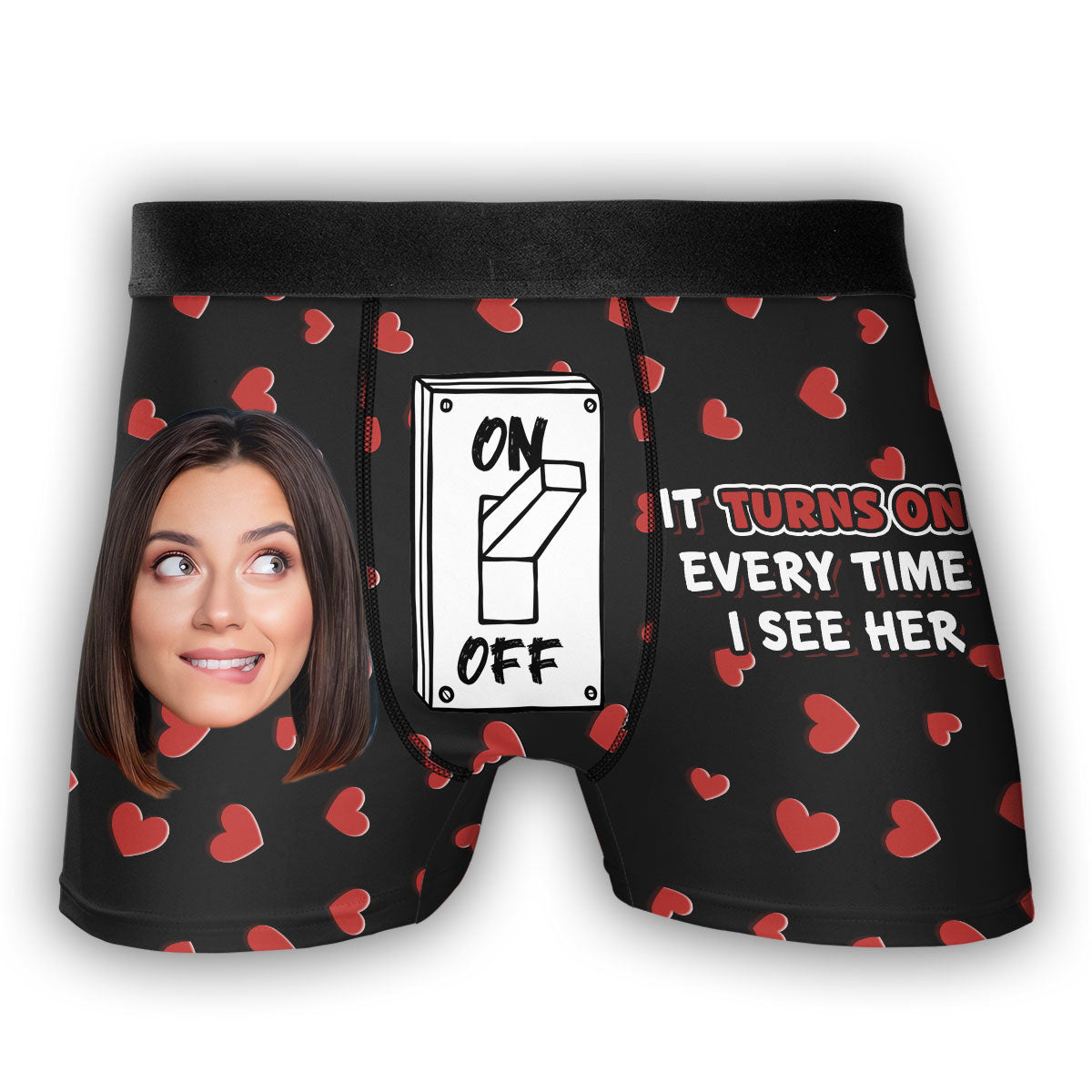 My Favorite Switch Is You - Personalized Photo Men's Boxer Briefs