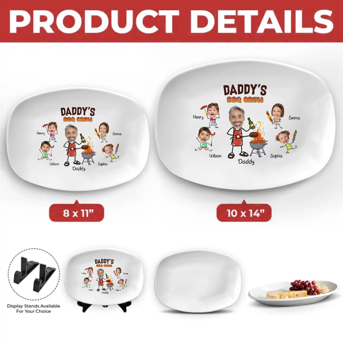 Dad Bbq Crew - Personalized Platter