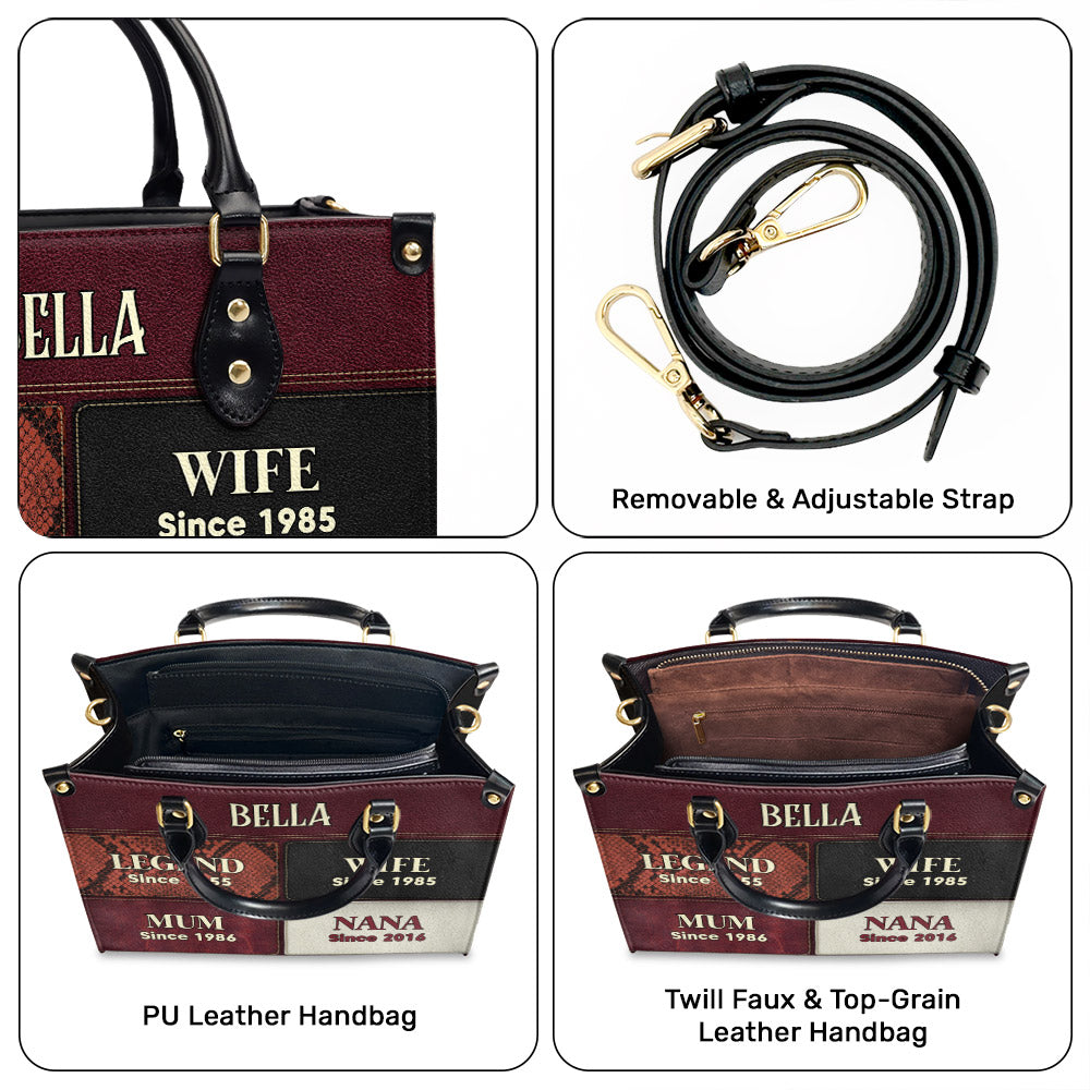 Grandma Since Year - Personalized Leather Bag