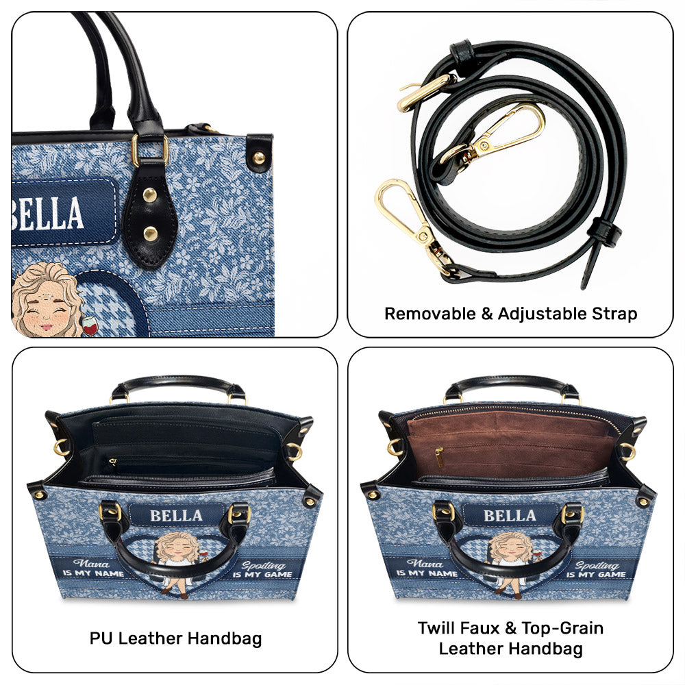 Grandma Is My Name - Personalized Leather Bag