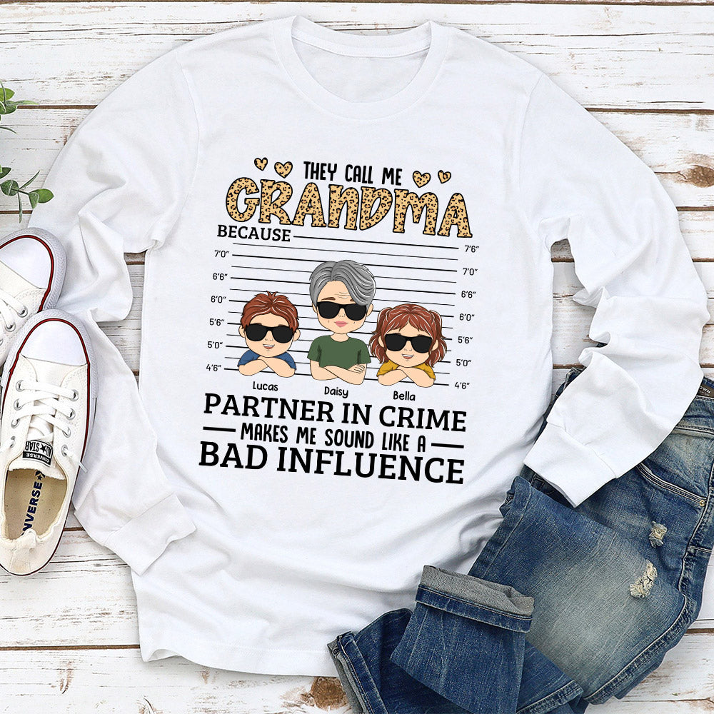 Custom Christmas & Birthday Gift for Grandma • They Call Me Grandma - Personalized Long Sleeve T-shirt