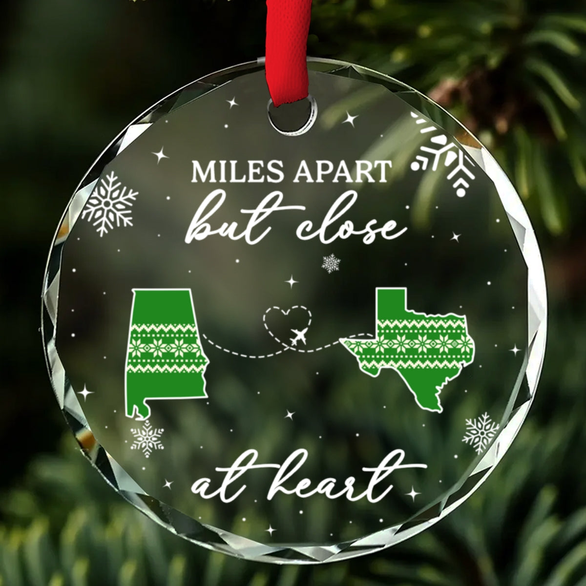 Custom Family Ornament, Christmas Gift for Family Members •  Home Is Where - Personalized Glass Ornament