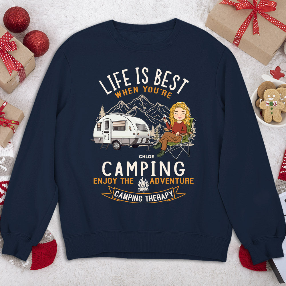 Custom Christmas & Birthday Keepsake Gift • Camping Is Best - Personalized Sweatshirt