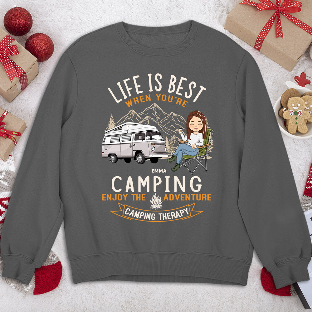 Custom Christmas & Birthday Keepsake Gift • Camping Is Best - Personalized Sweatshirt