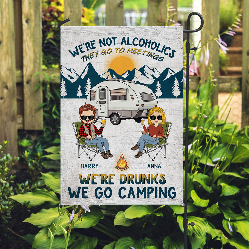 We Go Camping - Personalized Flag