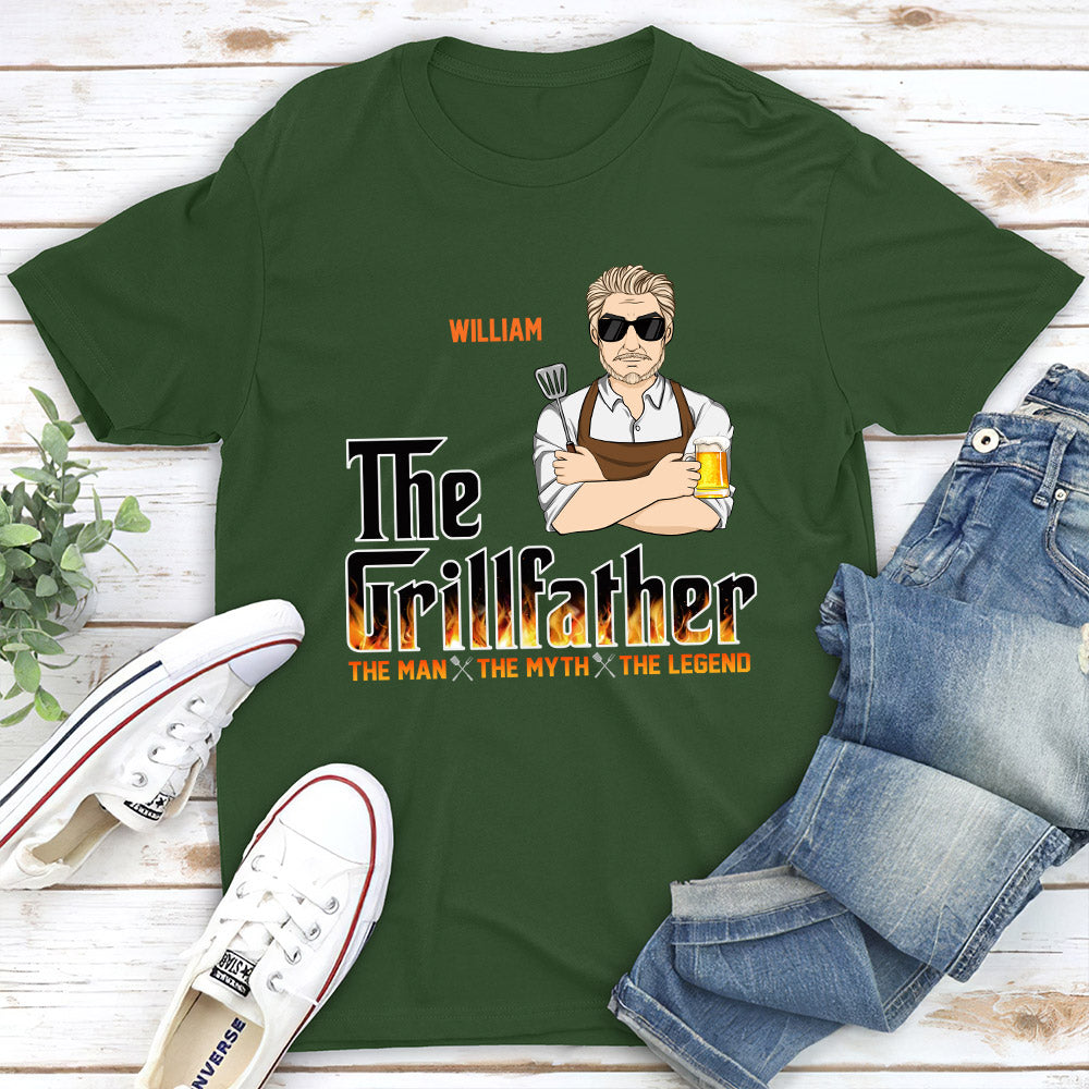 Custom Christmas & Birthday Gift for Dad, Grandpa • The Grillfather - Personalized Shirt