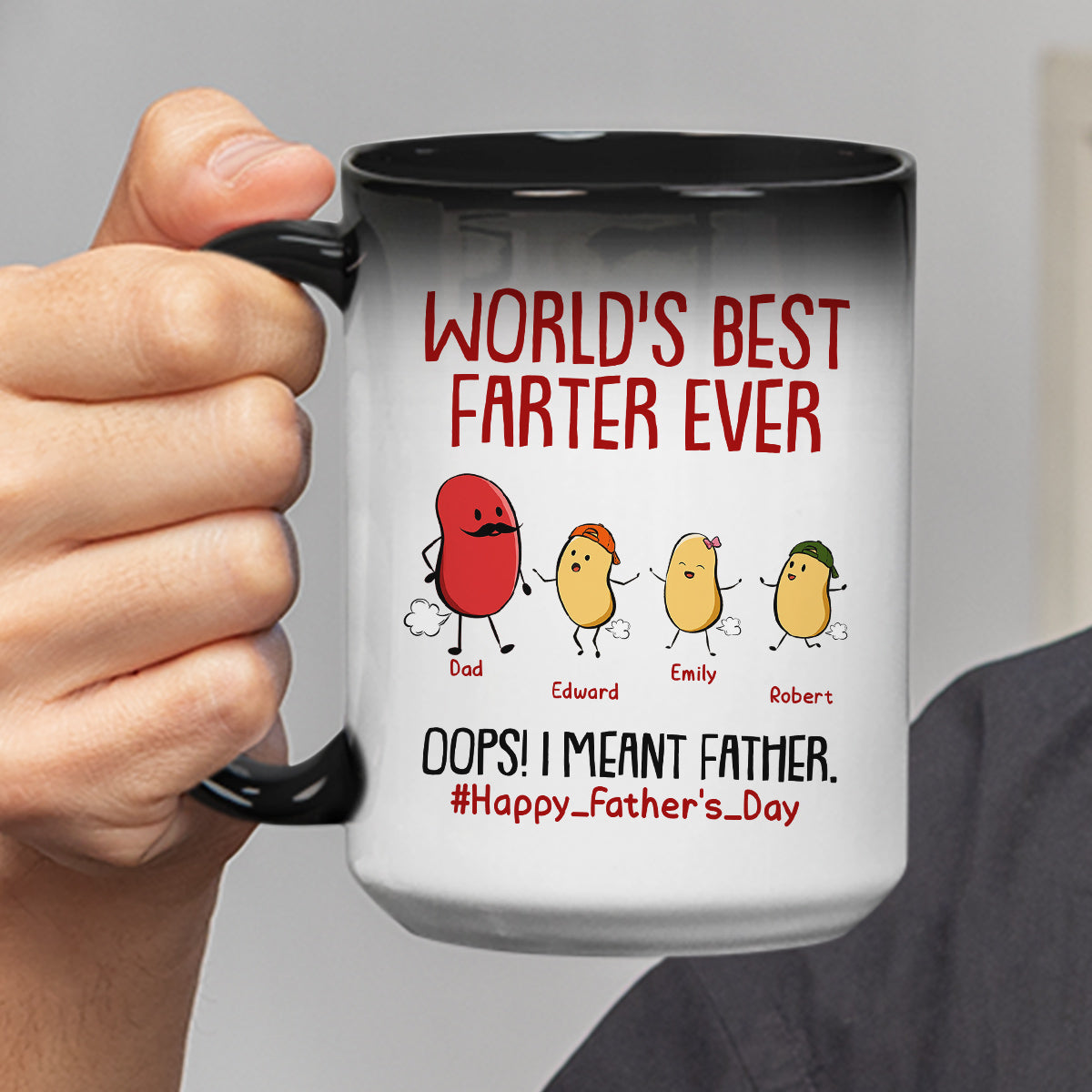 Custom Christmas & Birthday Gift for Dad • The Best Farter Ever - Personalized Color Changing Mug