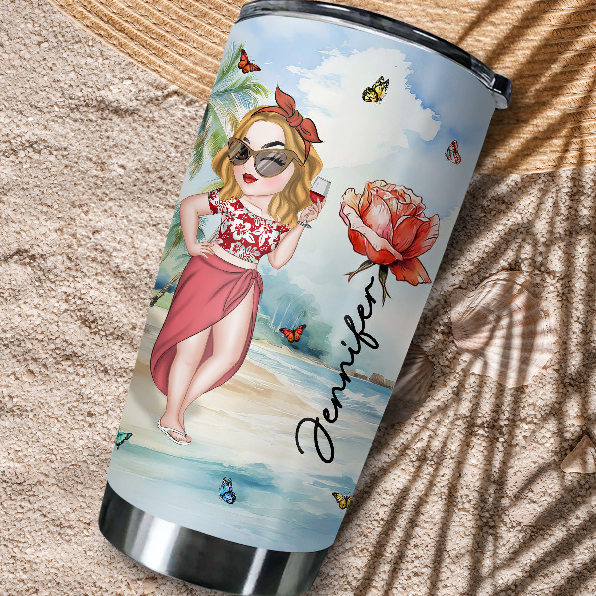 Summer Time - Personalized Tumbler