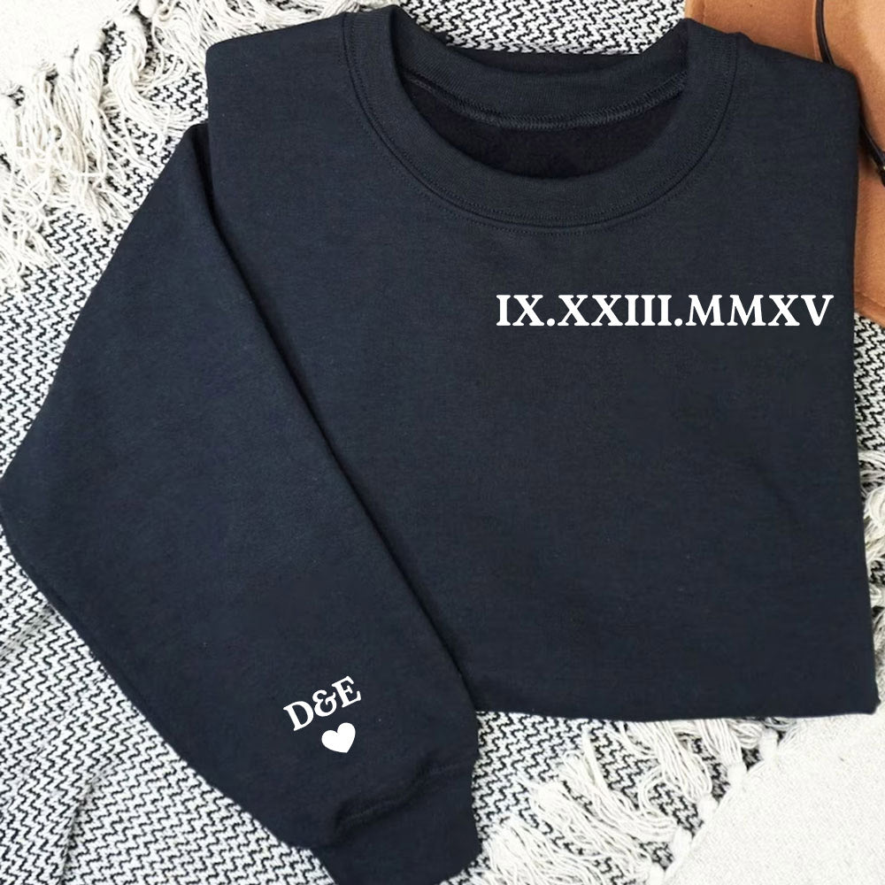 Roman Numeral - Personalized Long Sleeve T-shirt