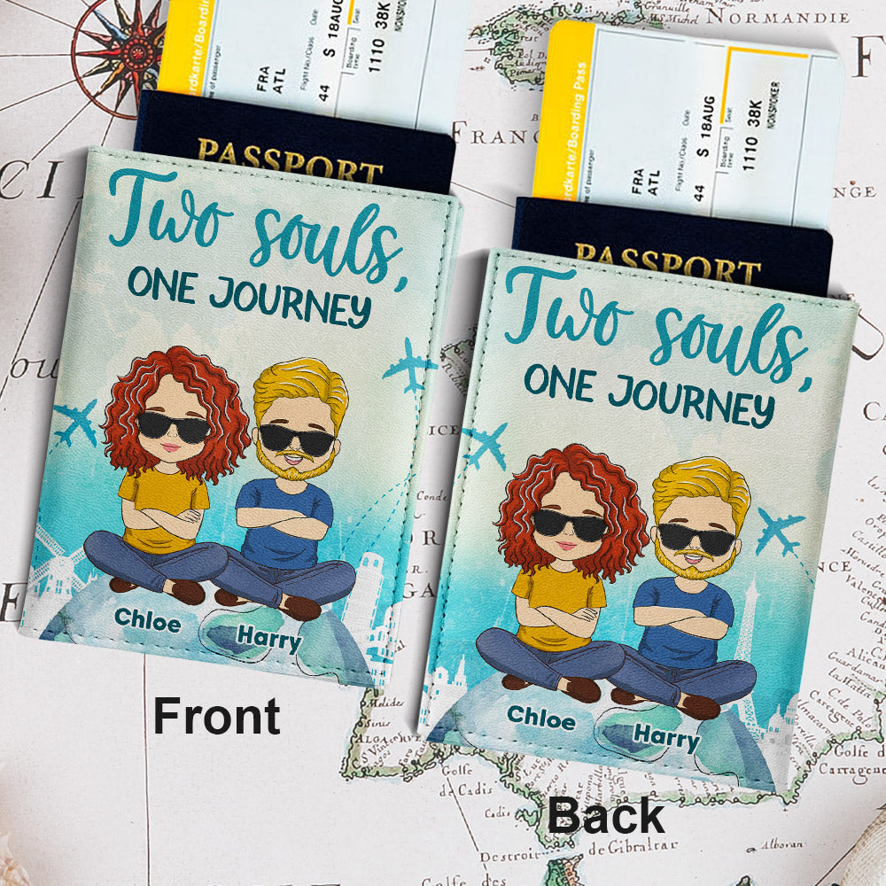 Two Souls, One Journey - Personalized Passport Cover