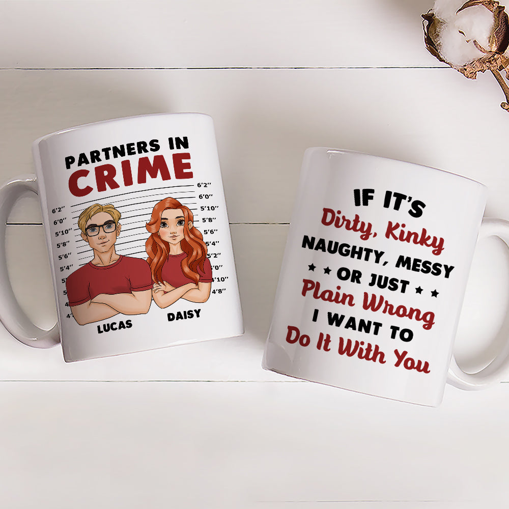 Custom Anniversary Keepsake Gifts For Couple • Crime Partners - Personalized Coffee Mug