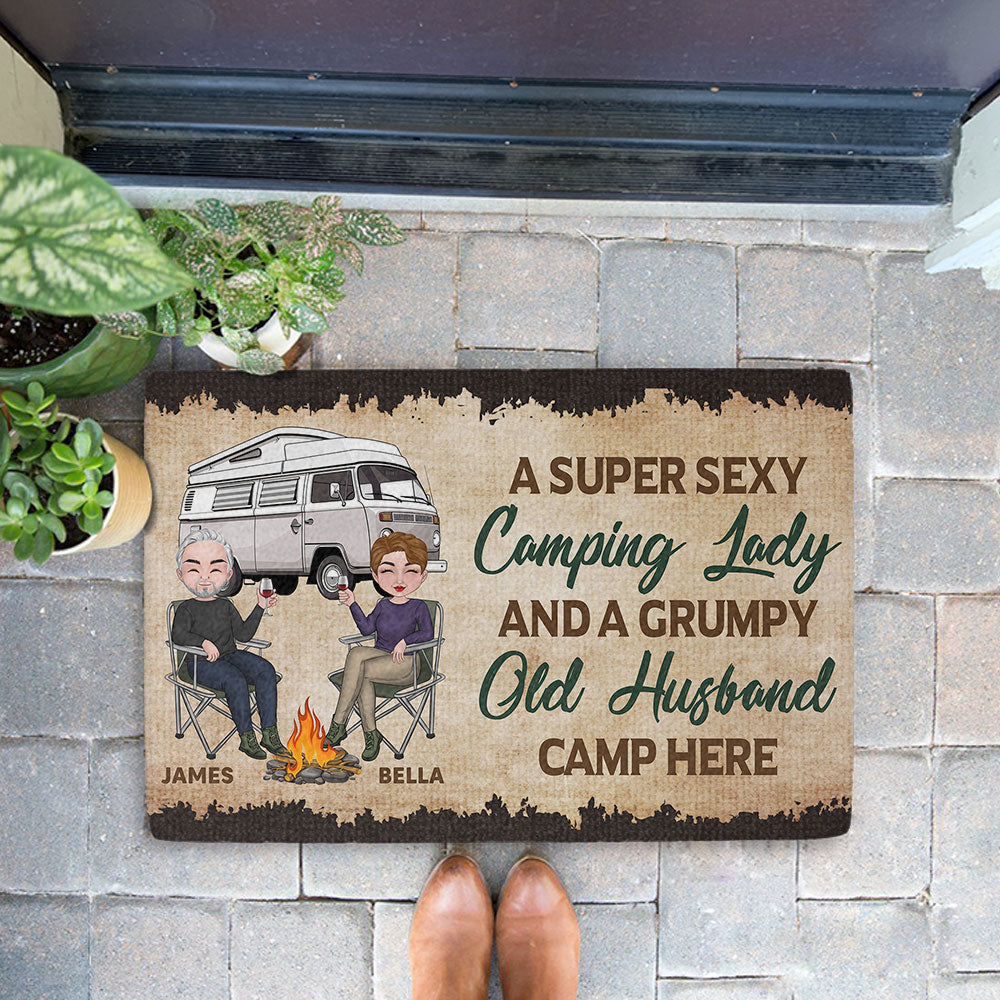 Lady and Husband - Personalized Doormat