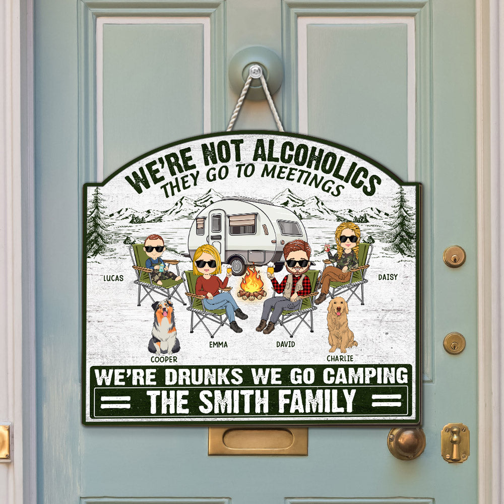 Custom Family Campground Sign, Campsite Outdoor Wall Decor • We Cant Forget - Personalized Wood Sign