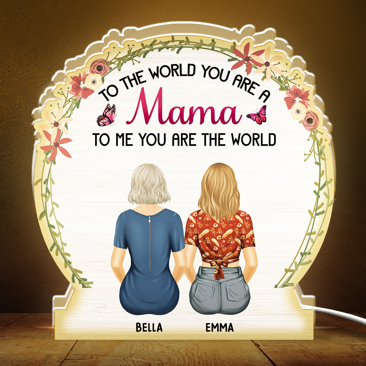 Mother You Are The World - Personalized Light Box