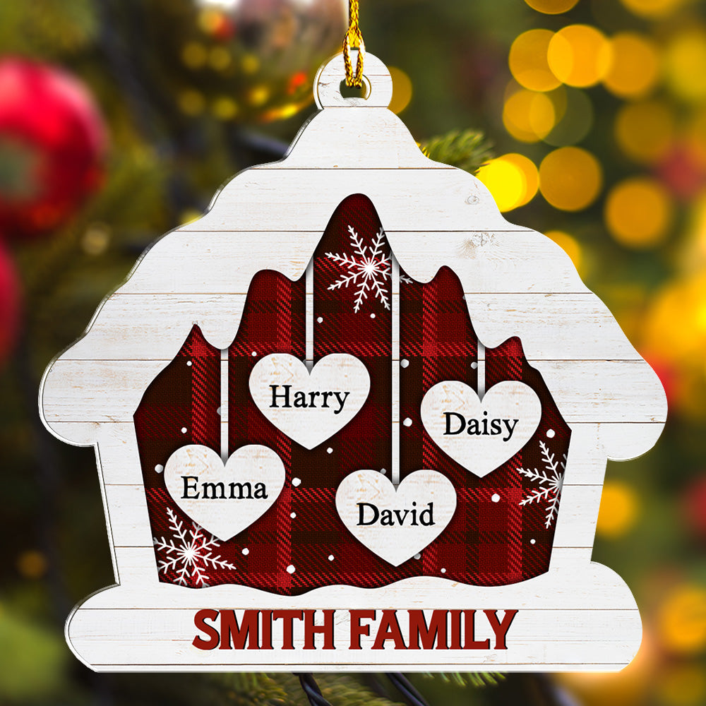 Custom Family Ornament, Christmas Gift for Family Members •  Full House - Personalized Acrylic Ornament