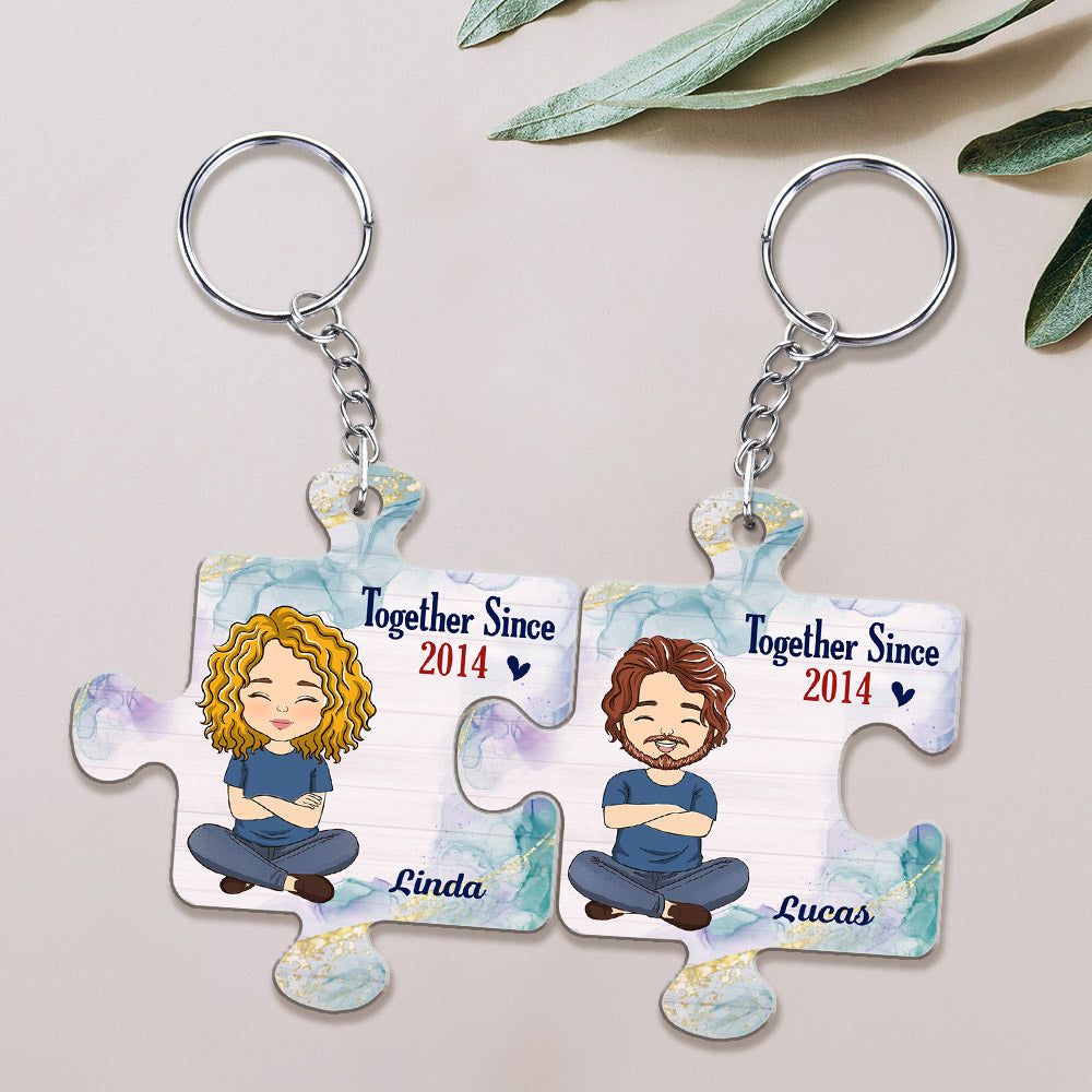 Map Together - Personalized Couple Acrylic Keychain