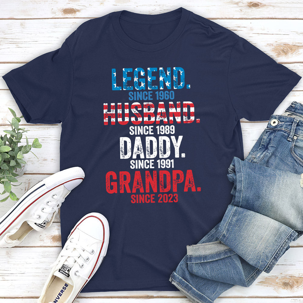 Custom Christmas & Birthday Gift for Dad, Grandpa • Daddy Is A Legend Version 3 - Personalized Shirt