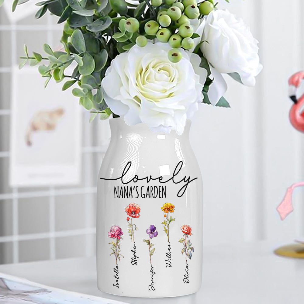 Lovely Nana - Personalized Home Decor Flower Vase