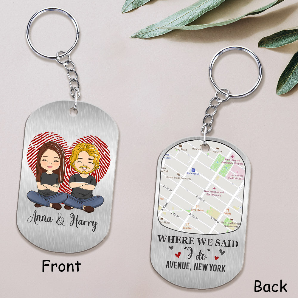 Map Where We Said - Personalized Acrylic Keychain