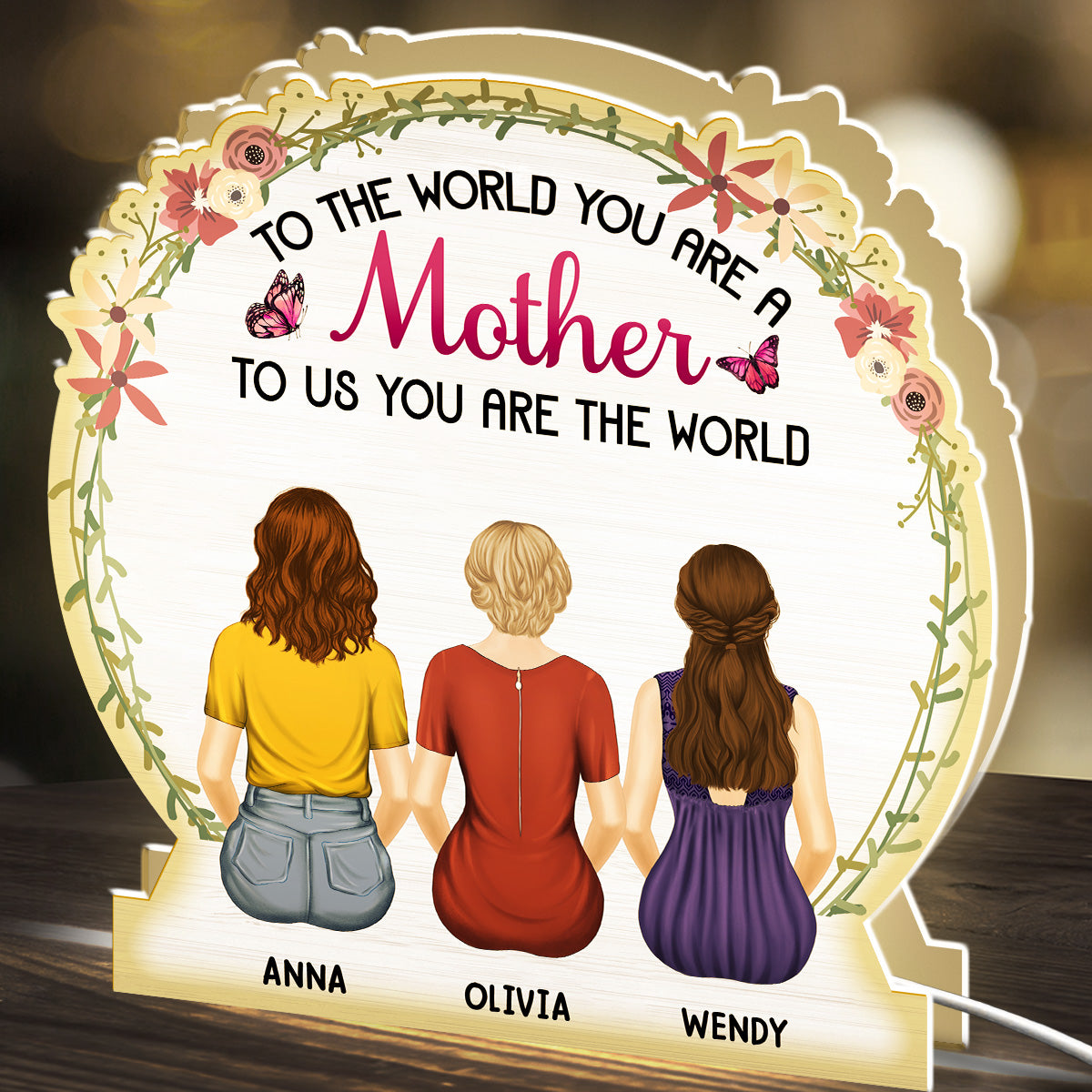 Mother You Are The World - Personalized Light Box