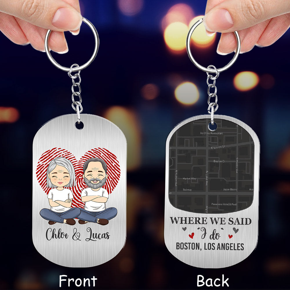 Map Where We Said - Personalized Acrylic Keychain
