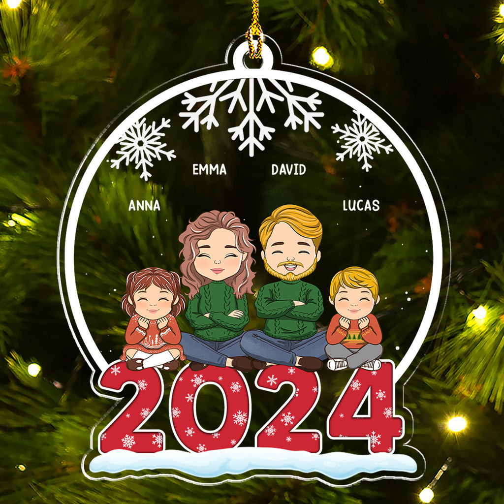 Custom Family Ornament, Christmas Gift for Family Members •  Our Family 2024 - Personalized Acrylic Ornament