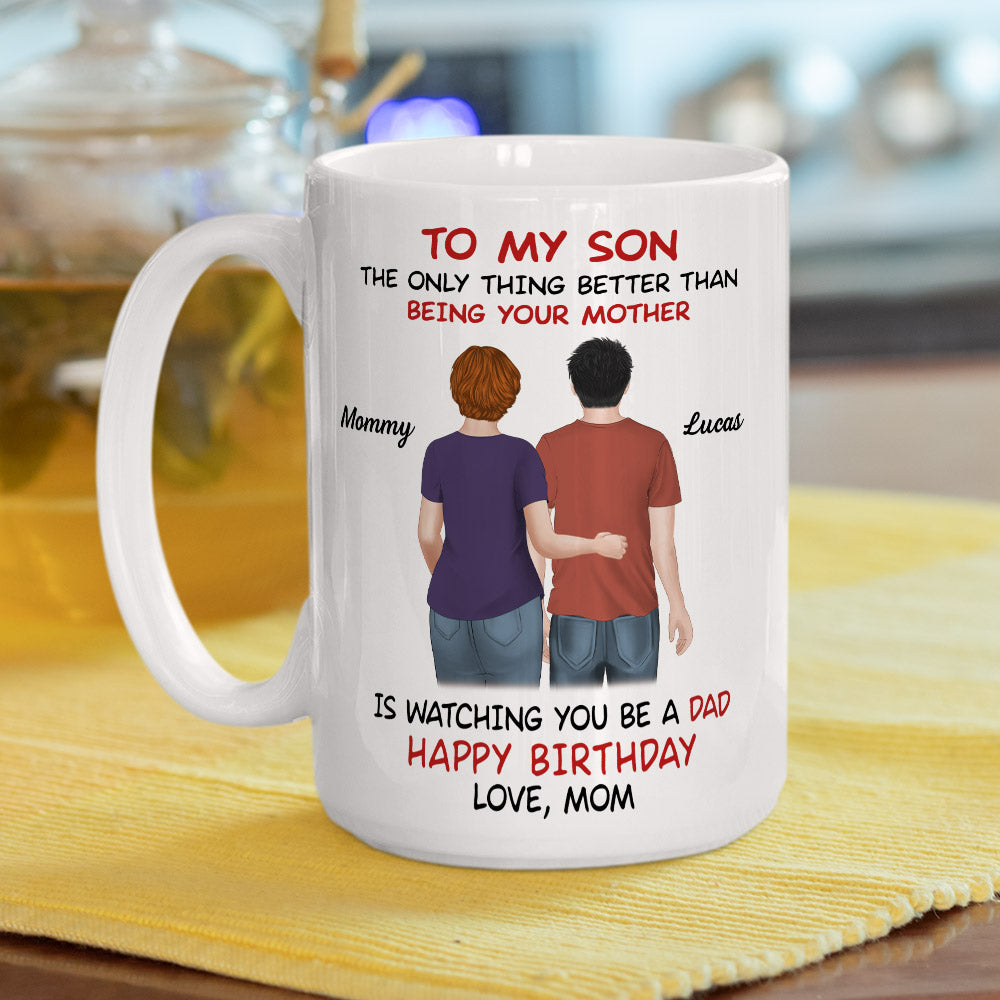 Custom Christmas & Birthday Gift for Son • From Mom To Son Happy Fathers Day - Personalized Coffee Mug