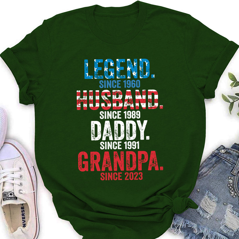 Custom Christmas & Birthday Gift for Dad, Grandpa • Daddy Is A Legend Version 3 - Personalized Shirt