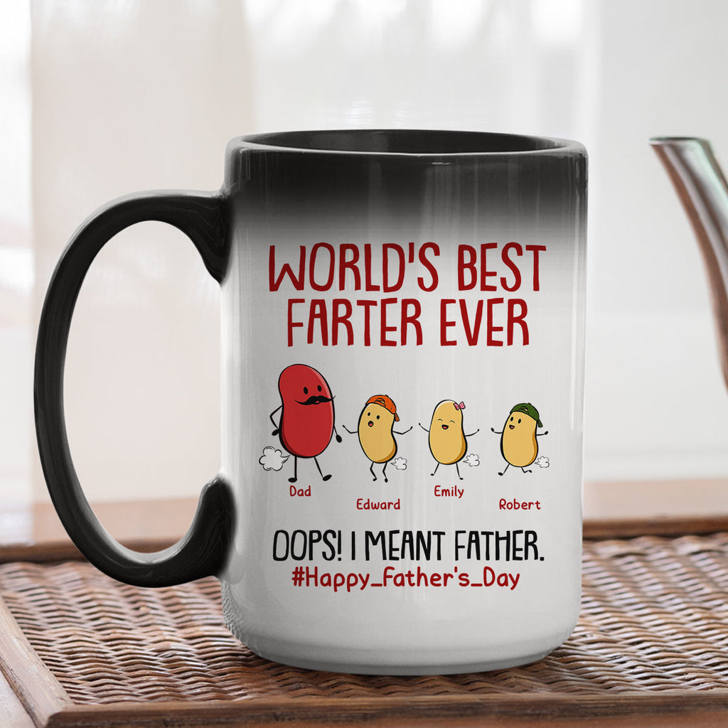 Custom Christmas & Birthday Gift for Dad • The Best Farter Ever - Personalized Color Changing Mug