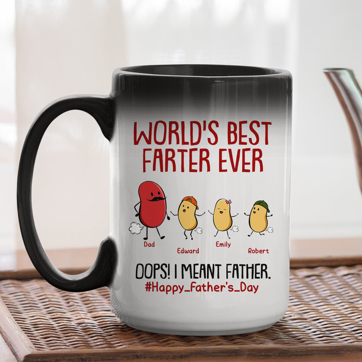 Custom Christmas & Birthday Gift for Dad • The Best Farter Ever - Personalized Color Changing Mug