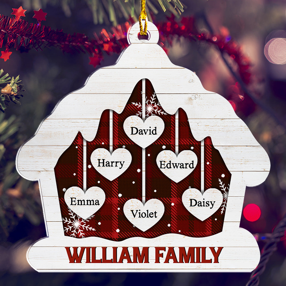 Custom Family Ornament, Christmas Gift for Family Members •  Full House - Personalized Acrylic Ornament