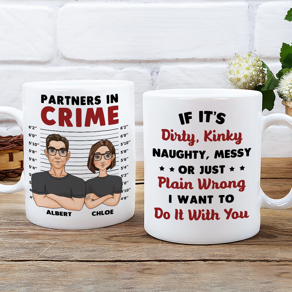 Custom Anniversary Keepsake Gifts For Couple • Crime Partners - Personalized Coffee Mug