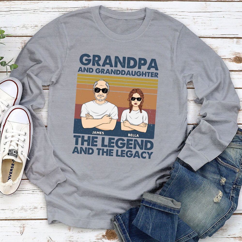 Custom Christmas & Birthday Gift for Dad, Grandpa • The Legend And The Legacy - Personalized Shirt
