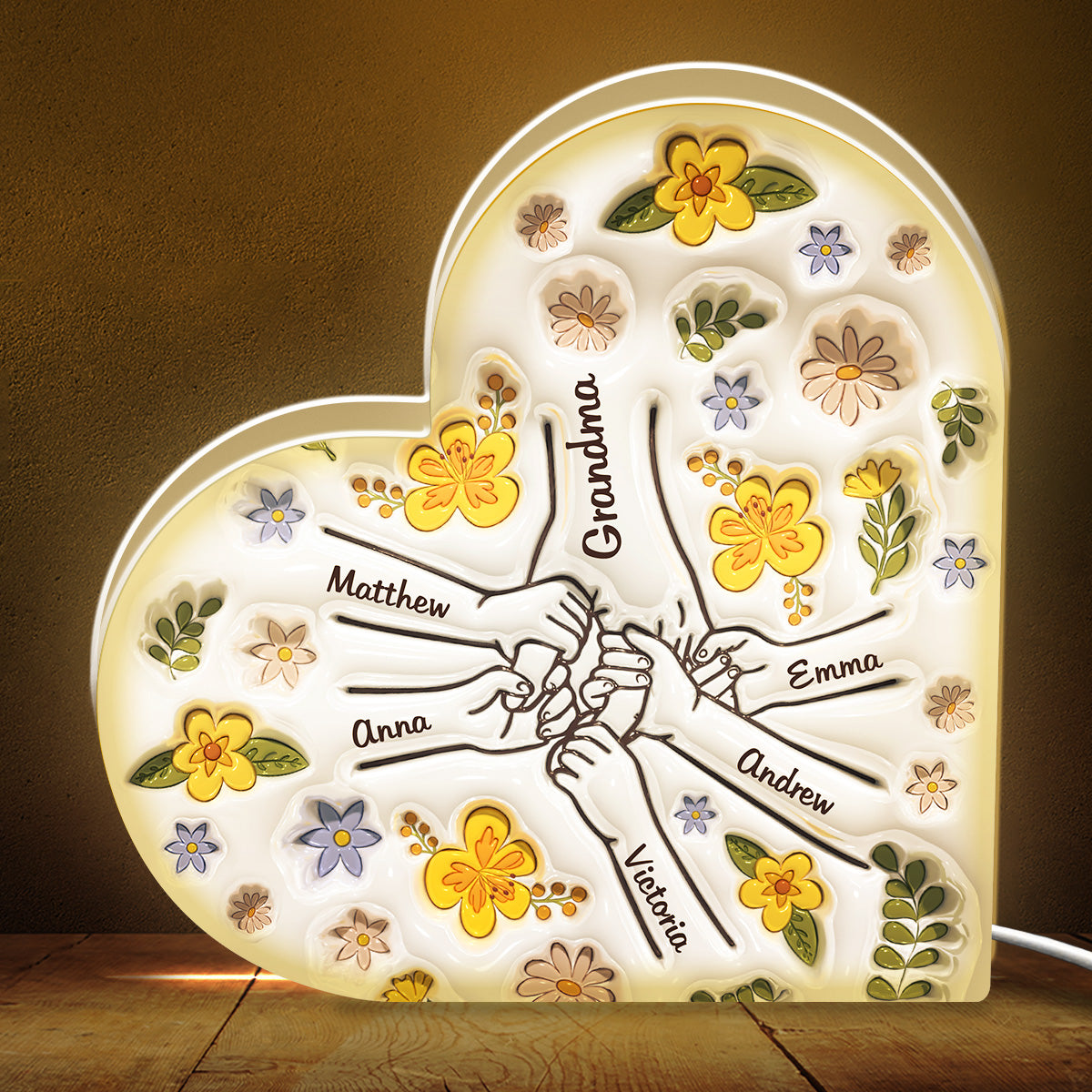 Holding Hands - Personalized Light Box
