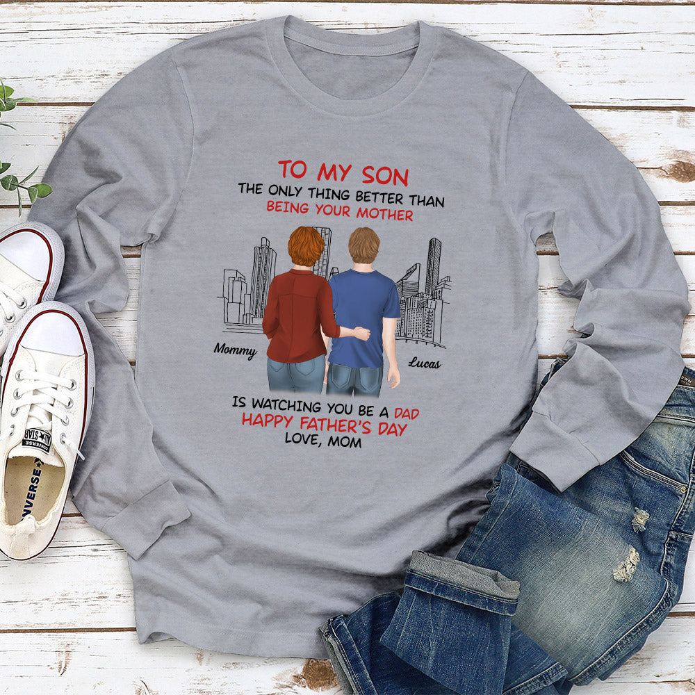 Custom Christmas & Birthday Gift for Son • From Mom To Son Happy Fathers Day - Personalized Shirt