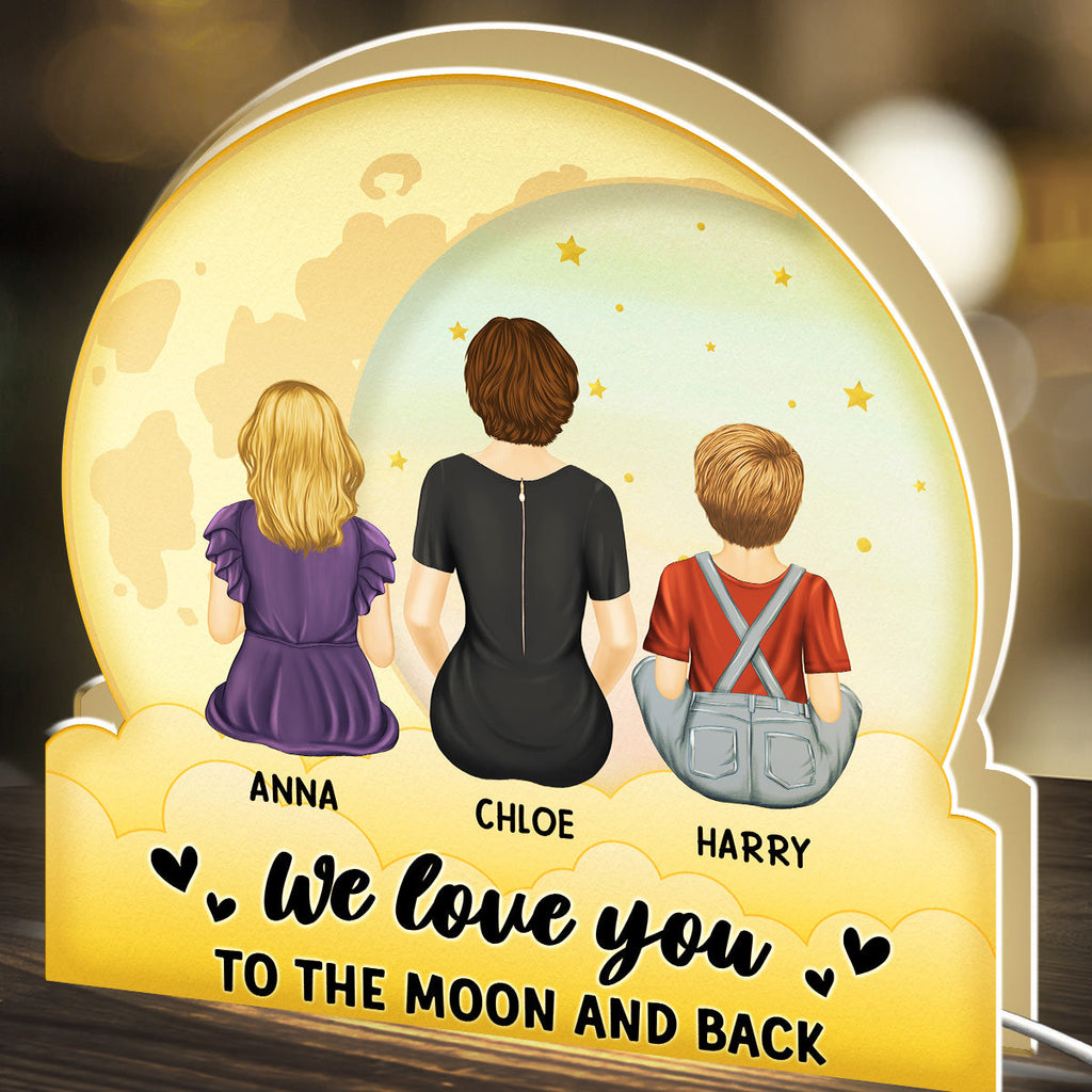 Love You To The Moon And Back - Personalized Light Box