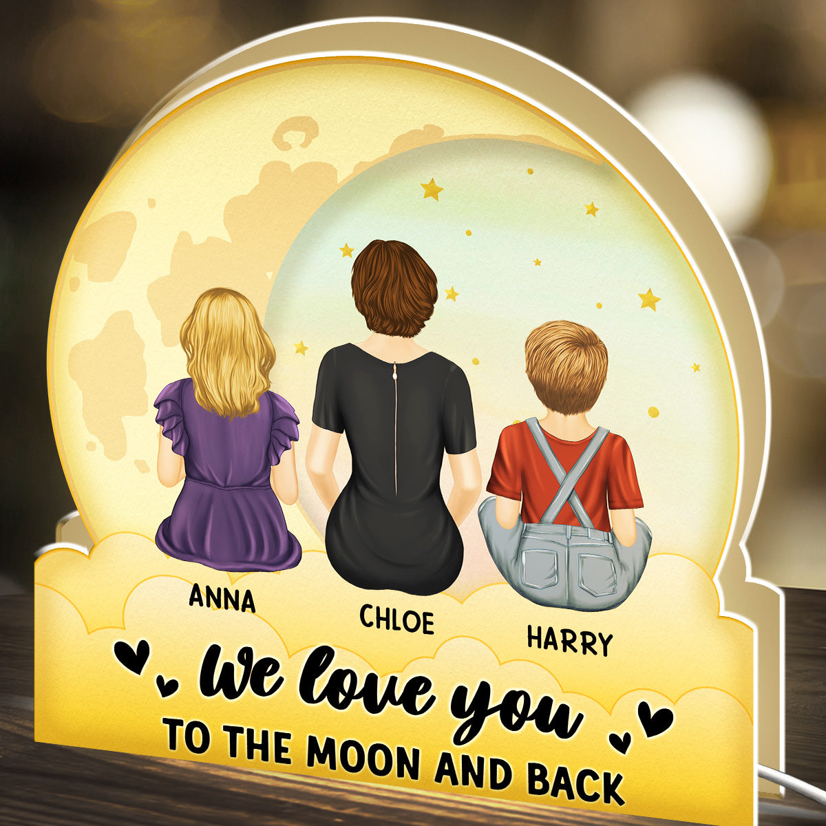 Love You To The Moon And Back - Personalized Light Box