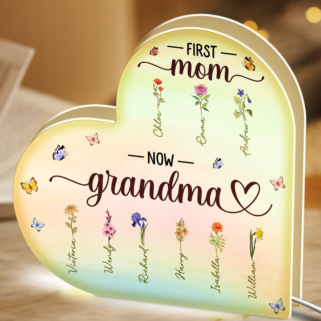 First Mom Now Grandma - Personalized Light Box